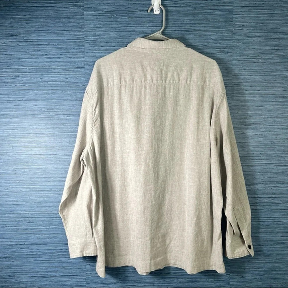 H&M Regular Fit Linen Cotton Long Sleeve Button Down Collared Casual Shirt XL - Picture 4 of 5